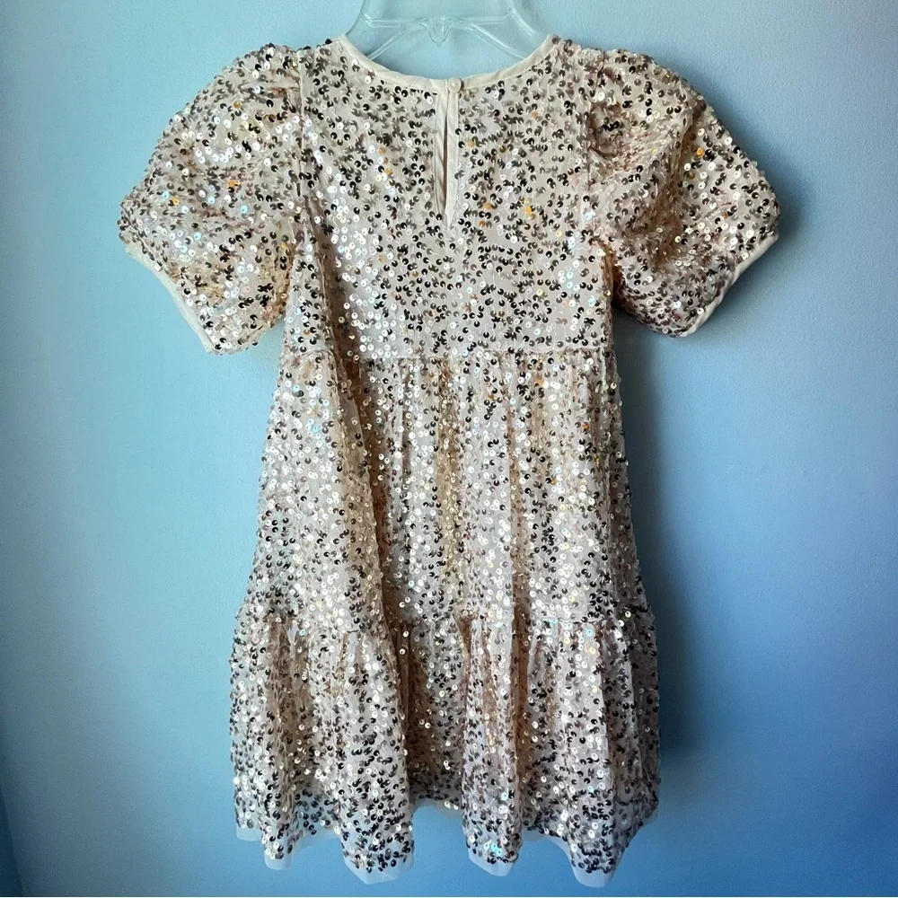 Cat & Jack Glittering Sequin Dress - Cream